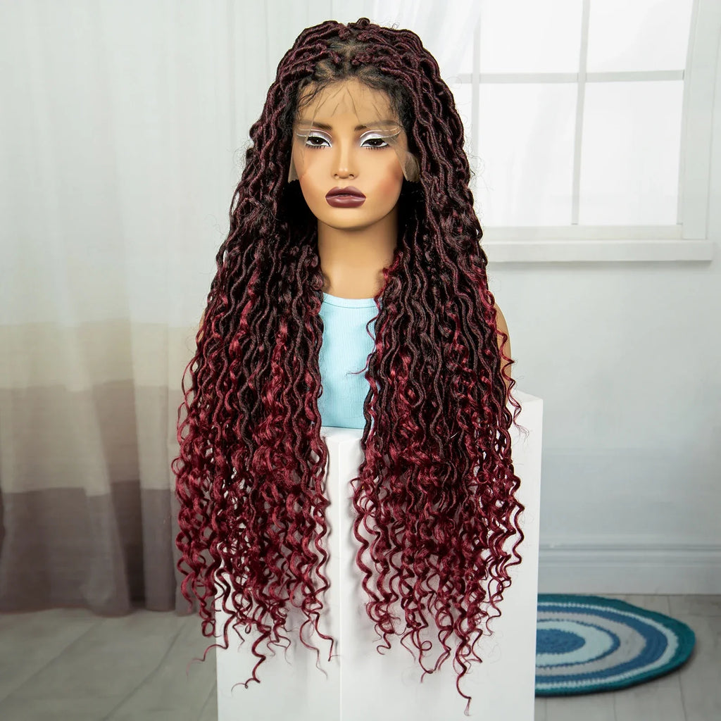 36" Long Braided Wig | Full Lace | Baby Hair | Daily Wear