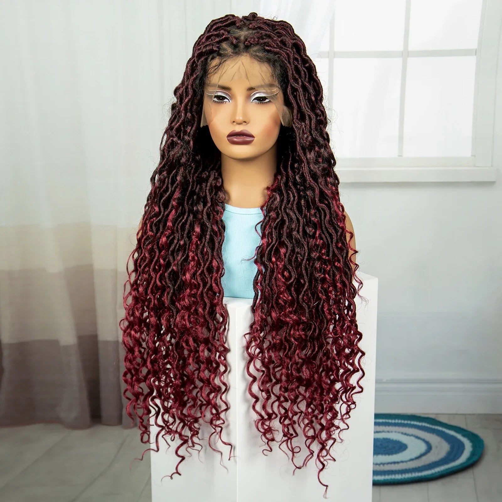 36" Long Braided Wig | Full Lace | Baby Hair | Daily Wear