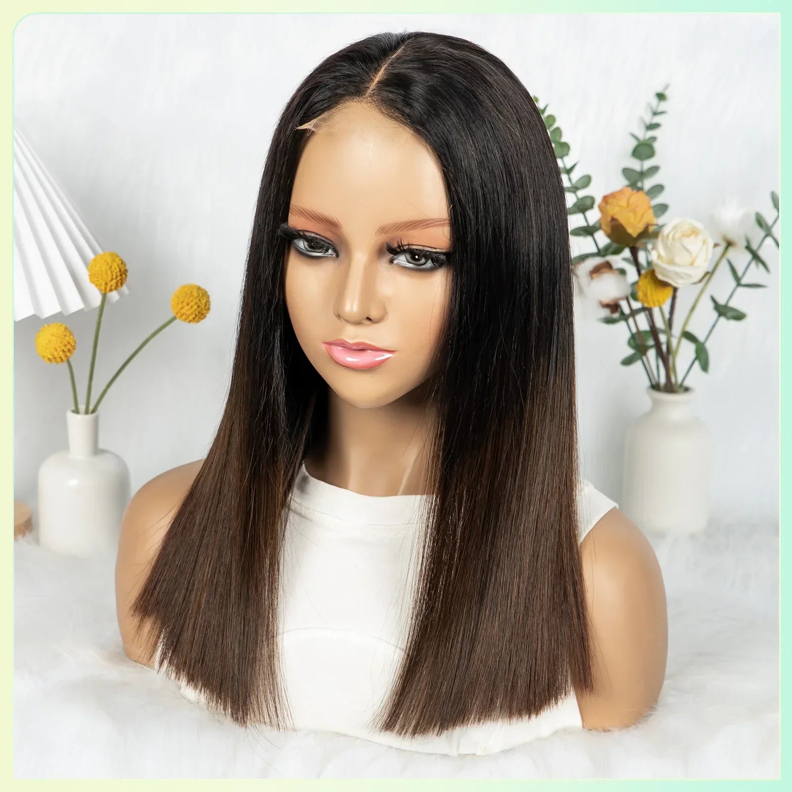 16A Double Drawn 1BT4 Chocolate Brown Bone Straight Wig | 2x6 Real HD Lace Raw Vietnamese Virgin Human Hair