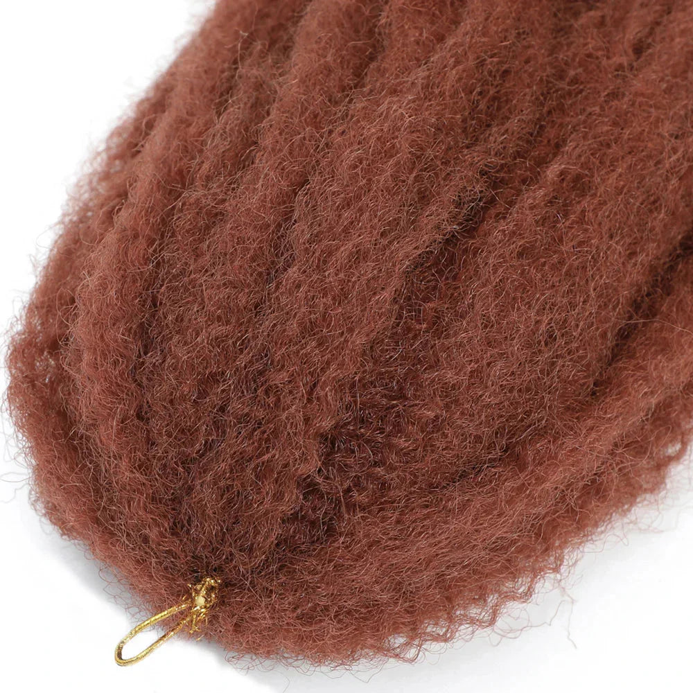 18" Marley Twist Braiding Hair | Crochet Braids | Afro Twist Kinky Hair Extensions | Ombre Colors | 30 Strands/Pack