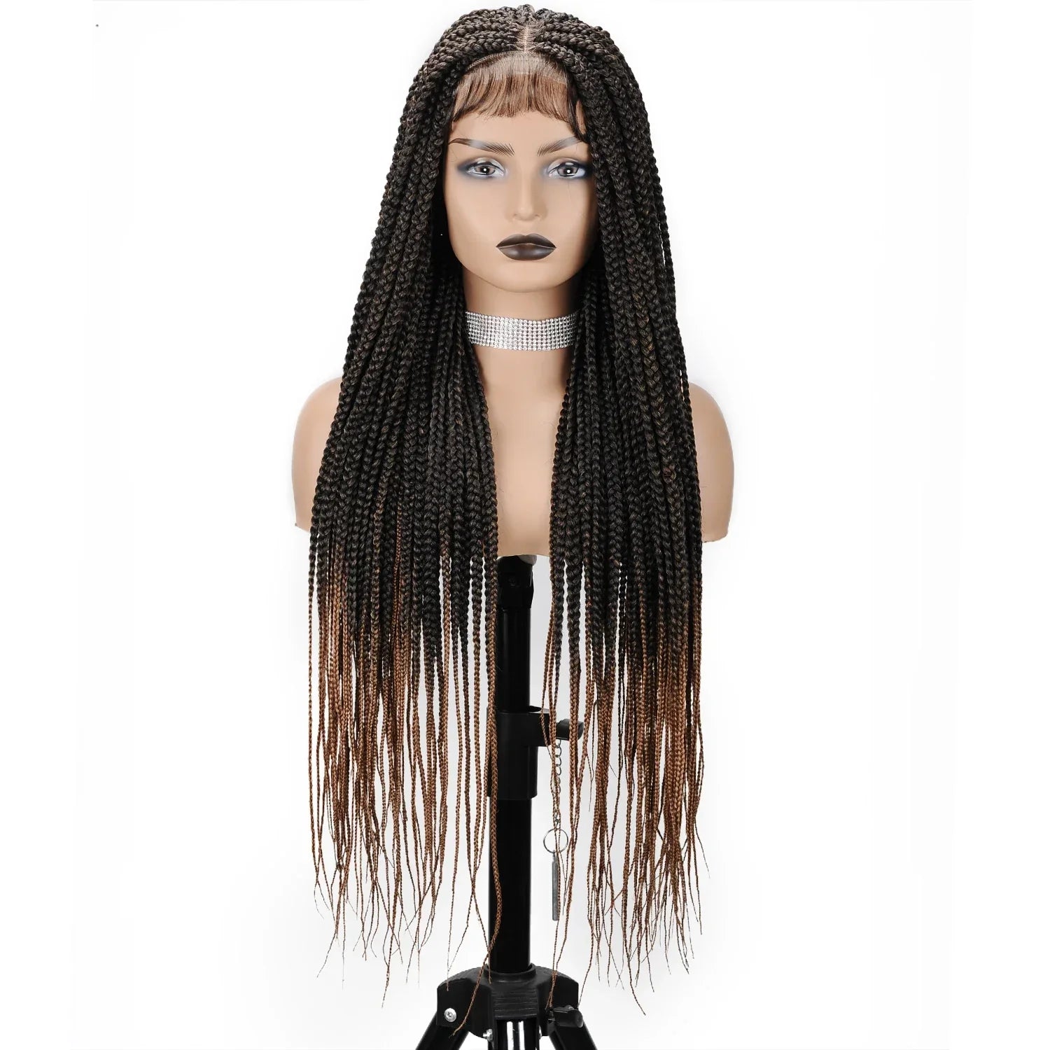 36" Knotless Box Braids Lace Front Wig | Full Lace Front Braided Wig | Synthetic Braids for Black Women