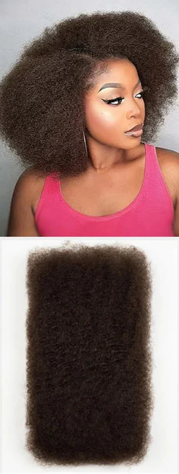 Afro Kinky Bulk Human Hair for Braids | Virgin Remy Extensions (Multi-Color Options)