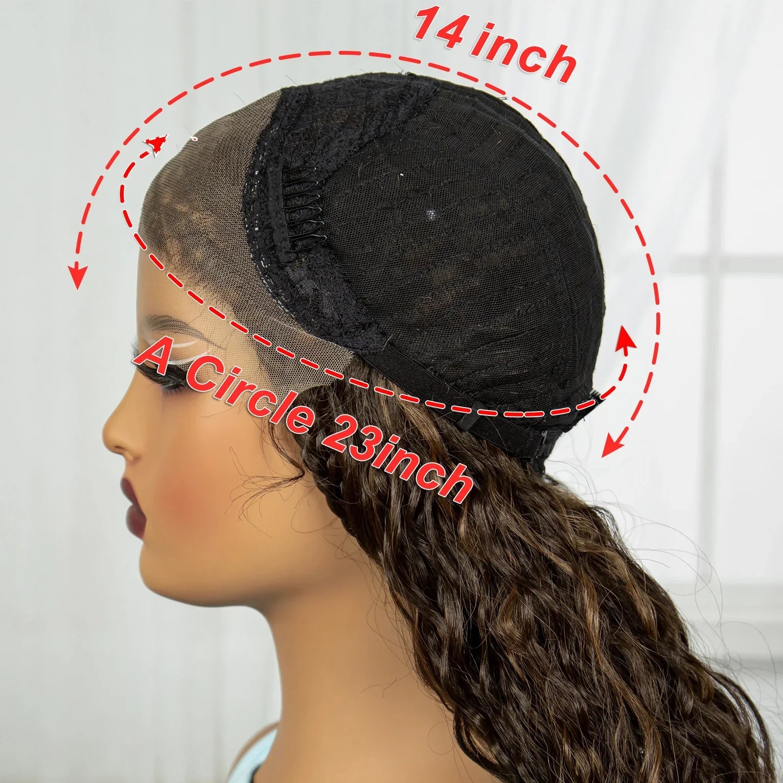 26" Water Wave Knotless Box Braided Wig with Baby Hair | Synthetic Lace Braided Wig for Black Women | 4-30 Ombre