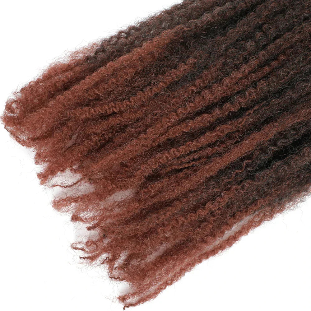 18" Marley Twist Braiding Hair | Crochet Braids | Afro Twist Kinky Hair Extensions | Ombre Colors | 30 Strands/Pack