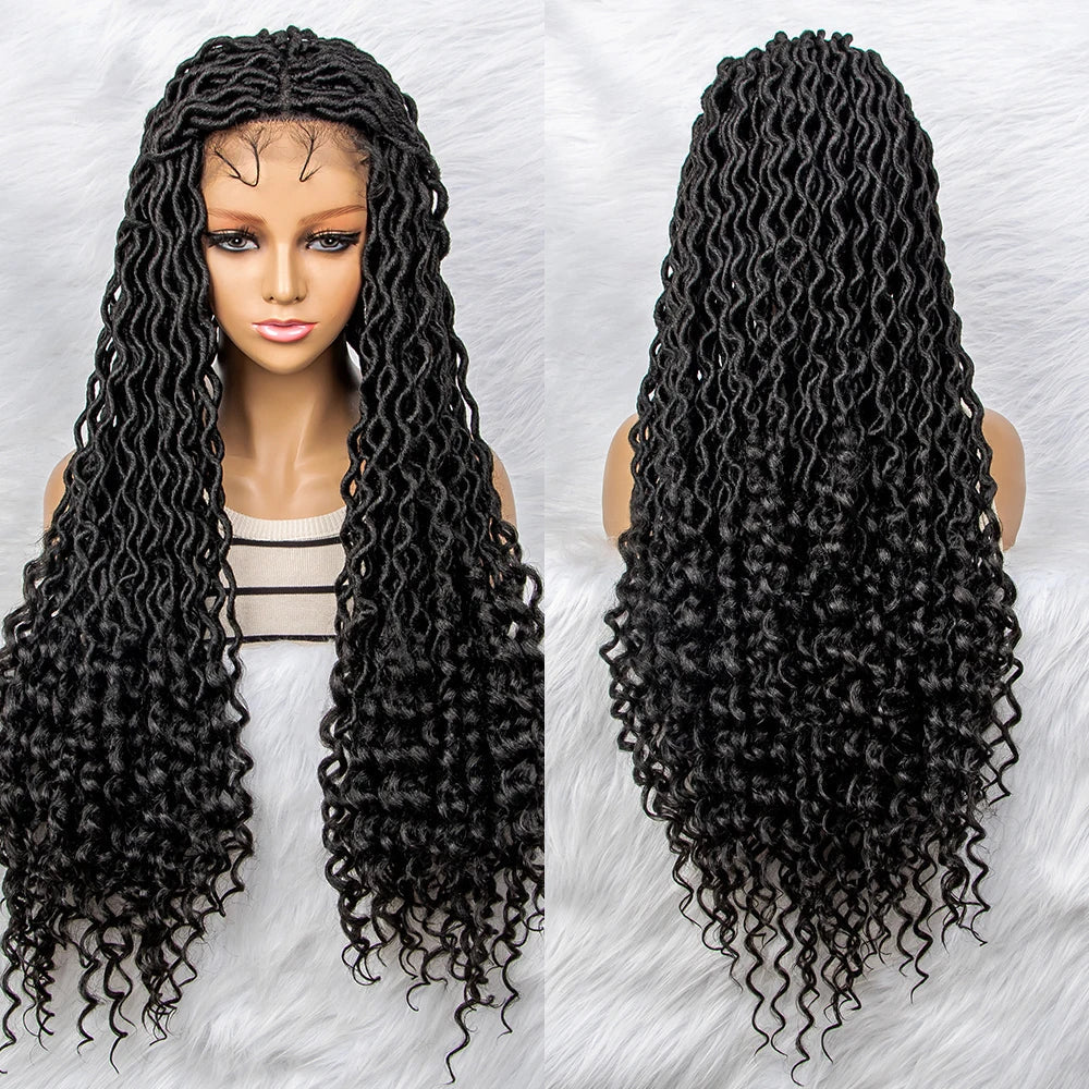 34" Dreadlocks Braided Wig | Full Lace Front with Baby Hair
