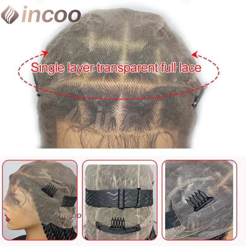 36" Heart Shaped Braided Wig | Senegalese Twists & Jumbo Box Braids | Full Lace Frontal