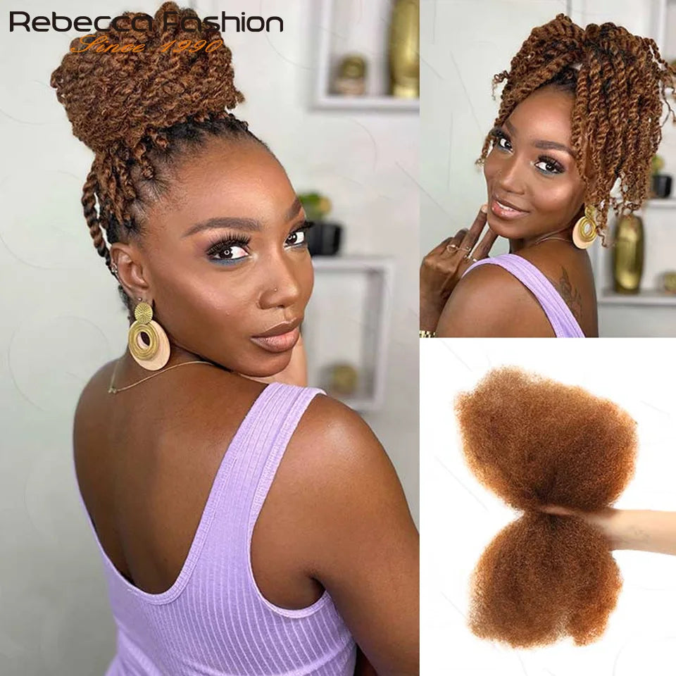Afro Kinky Bulk Human Hair for Braids & Locs | Natural Color Virgin Remy Extensions