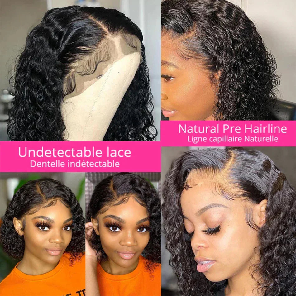 12A Deep Wave Bob Wig | Glueless | Ready to Go | Lace Frontal & Closure Options | Brazilian Remy Human Hair