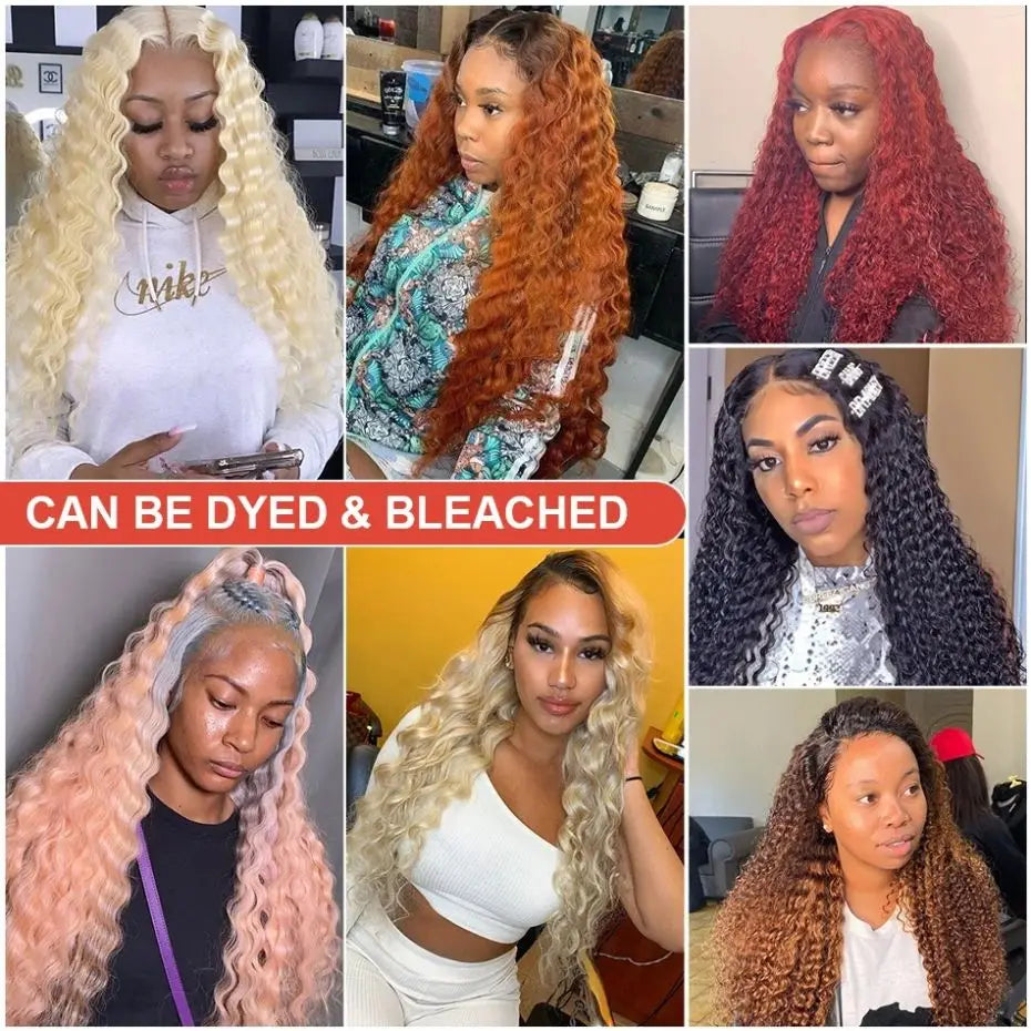 32-36 Inch Deep Wave Lace Front Wig | Brazilian Remy Human Hair | 180% Density