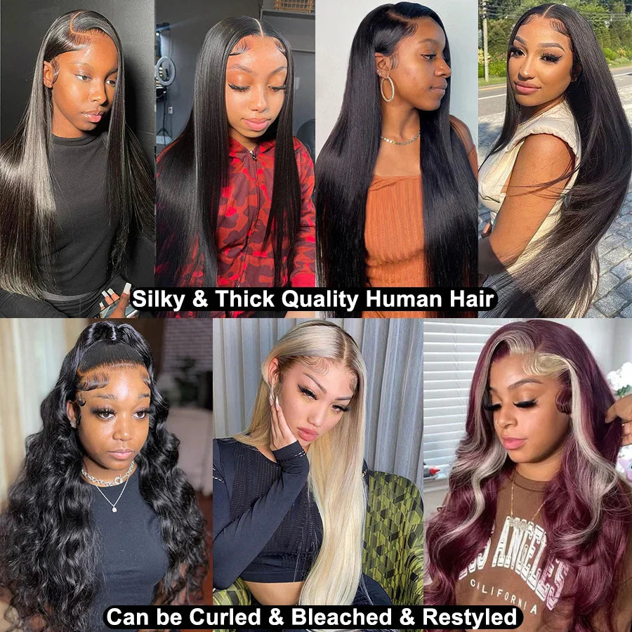 12A Grade Brazilian Straight 13x6 HD Transparent Lace Frontal Wig | 180% Density Virgin Human Hair