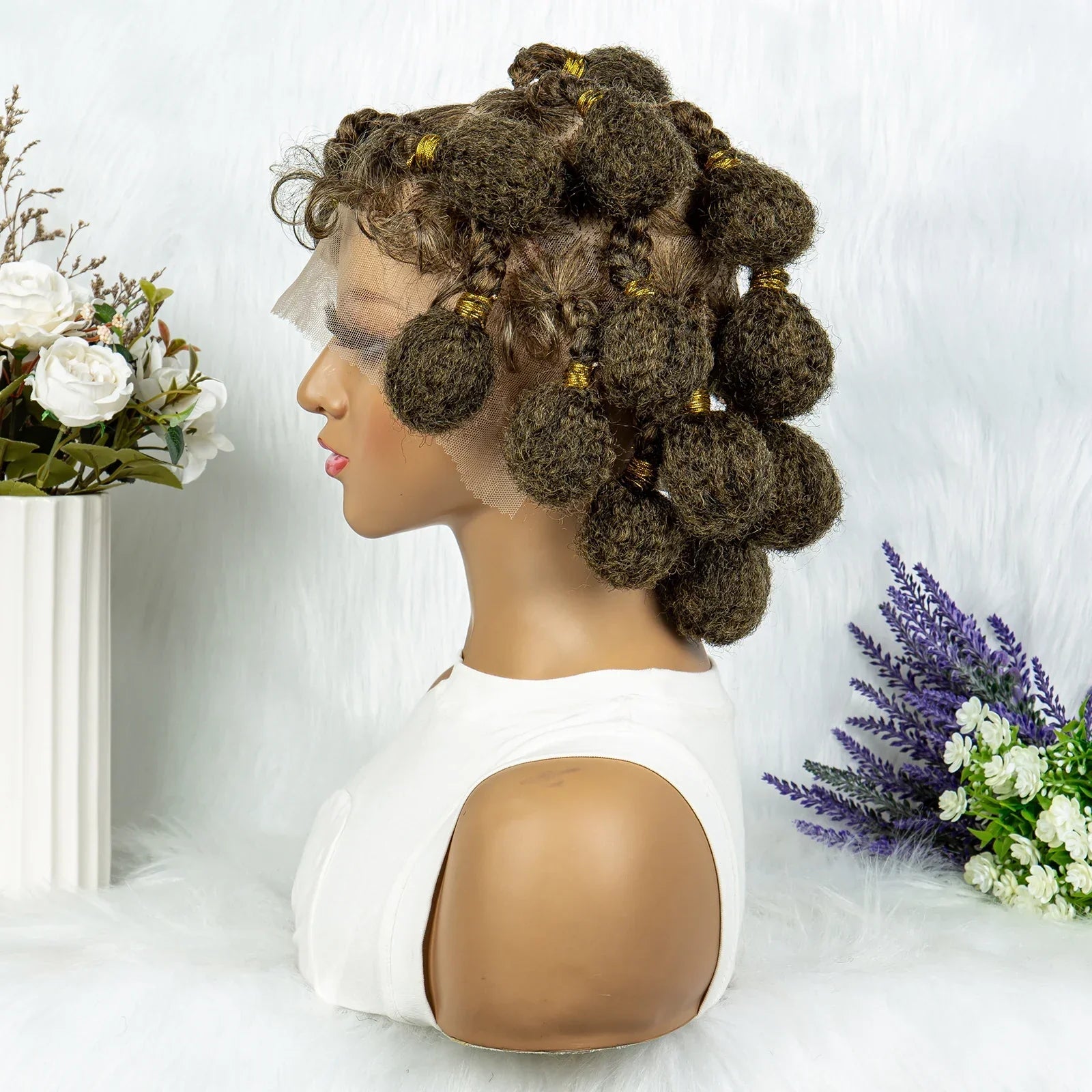 Bantu Knotless Box Braids Wig | Full Lace African Braiding Hair