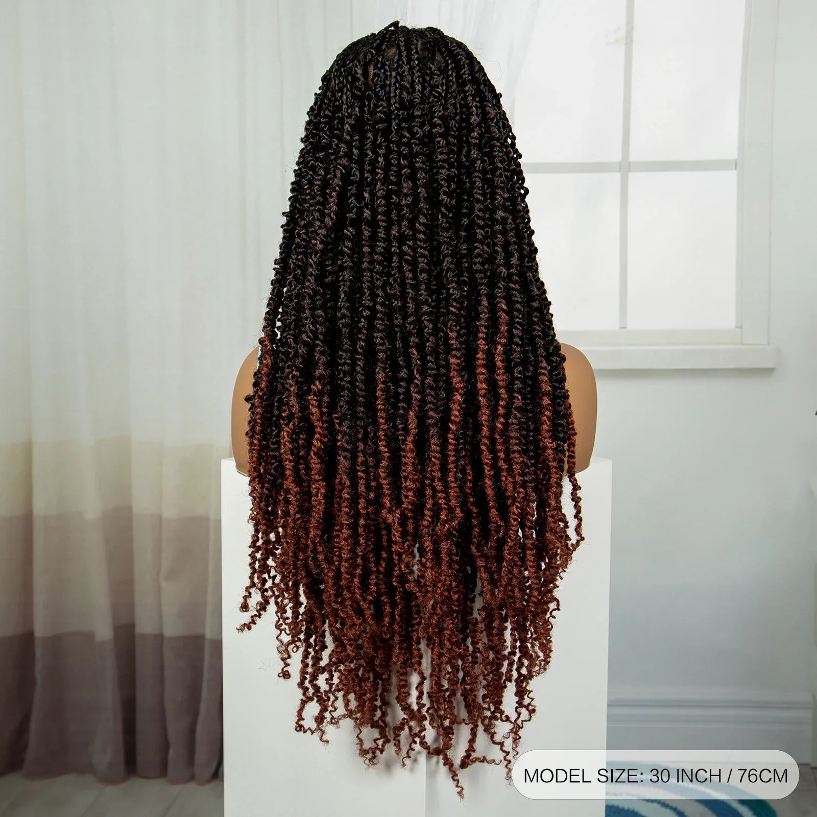 30" Twisted Braids Wig | HD Full Lace | Baby Hair | Long Braids