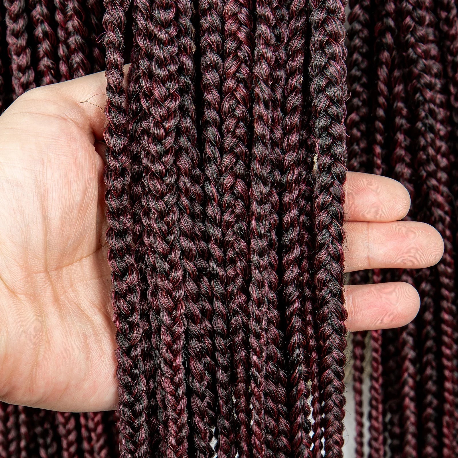 36" Long Knotless Braided Wig - Full Lace, Cornrow Accents, Baby Hair - For Black Women