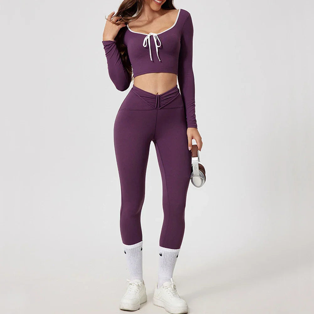 ActiveFit Women's Yoga Set: Crop Top & Leggings