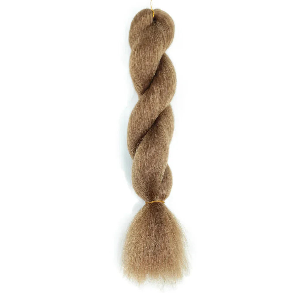 32" Full Lace Knotless Box Braids Wig - Synthetic - with Baby Hair - Medium Brown Lace