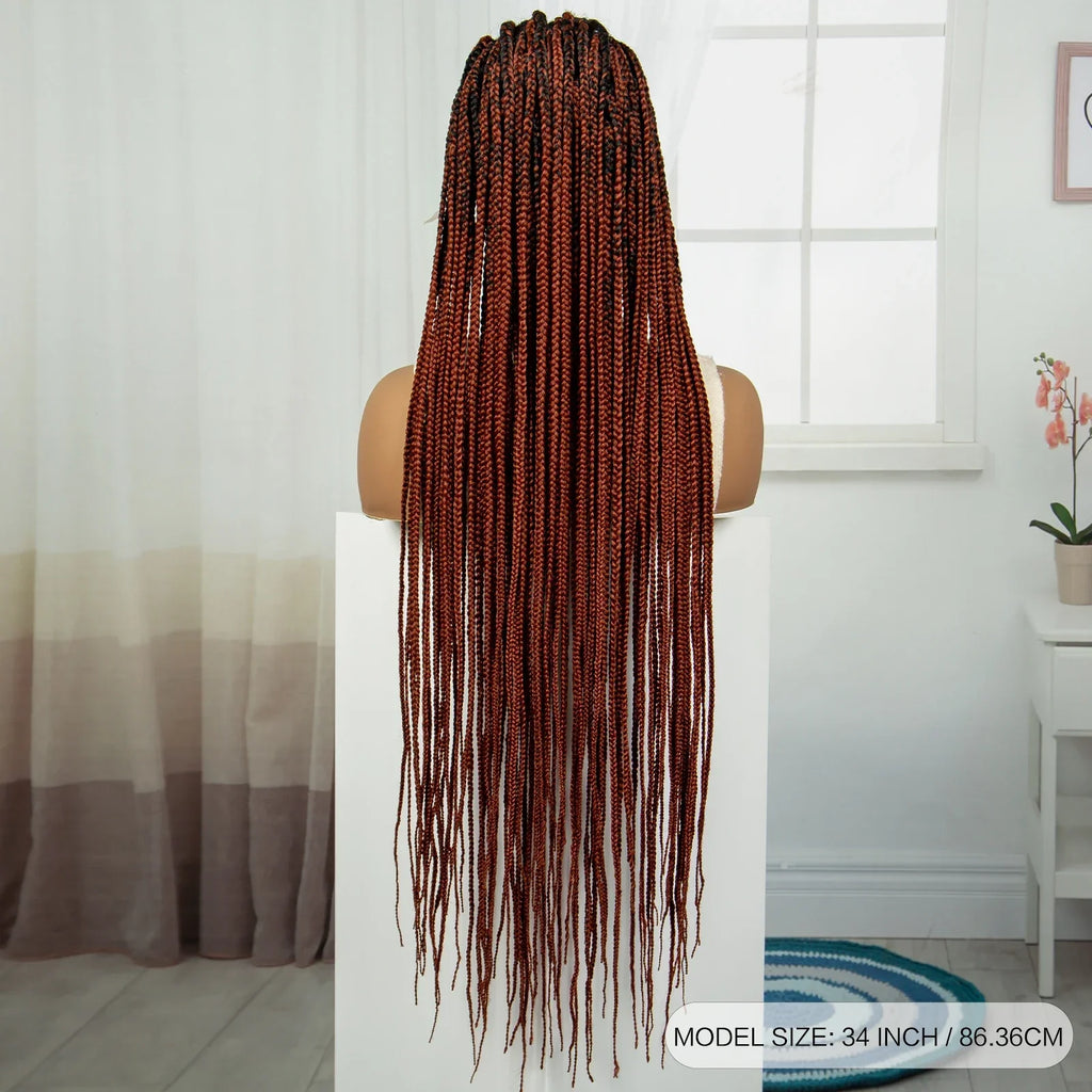 32" Ginger Twist Braids Wig | Full Lace Frontal | Baby Hair