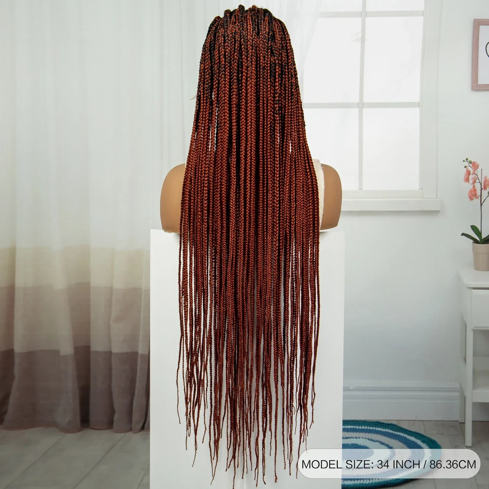 32" Ginger Twist Braids Wig | Full Lace Frontal | Baby Hair