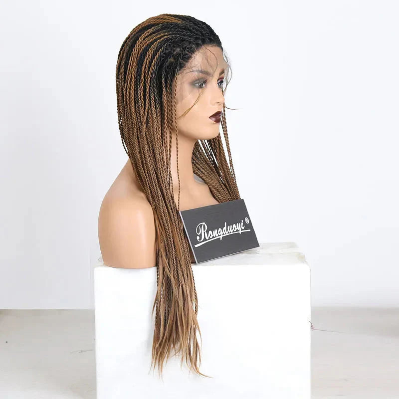 13X4 Lace Wigs for Women | Braided Box Braids Wigs | Synthetic Lace Front Wig | Braiding Wigs Natural Hairline Cosplay