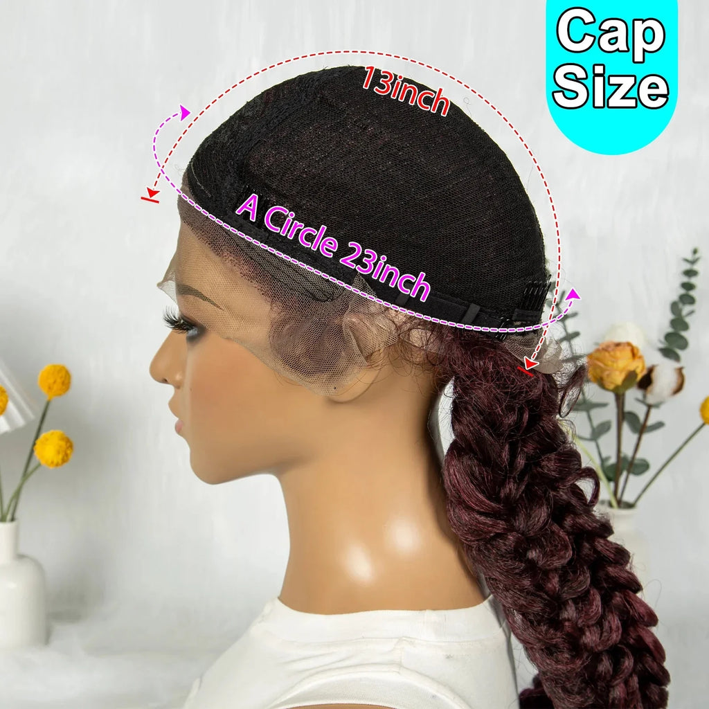 36" Twisted Braids Lace Front Wig | 13x1 | Senegalese Twist | Baby Hair | Handmade Synthetic Braids