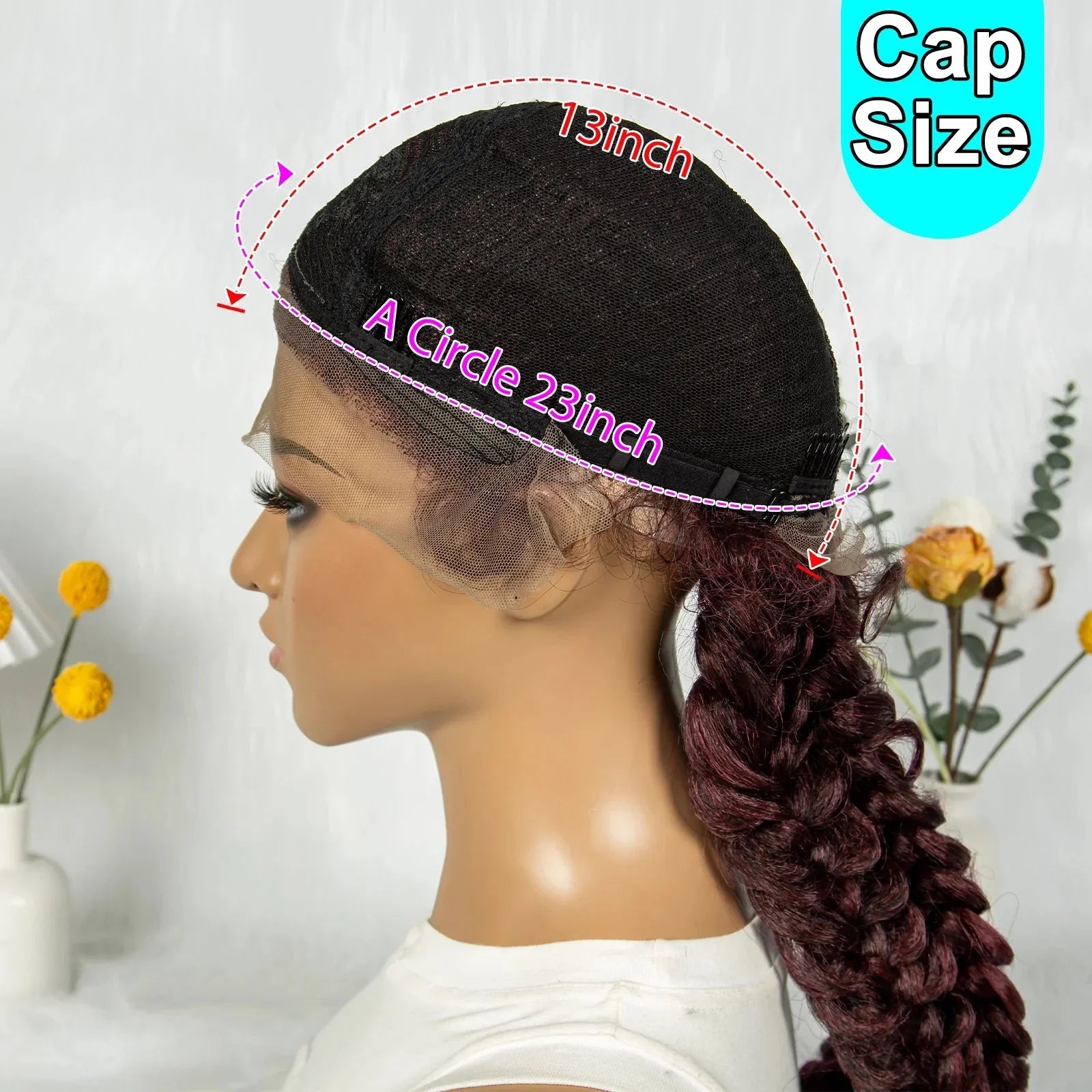 36" Twisted Braids Lace Front Wig | 13x1 | Senegalese Twist | Baby Hair | Handmade Synthetic Braids