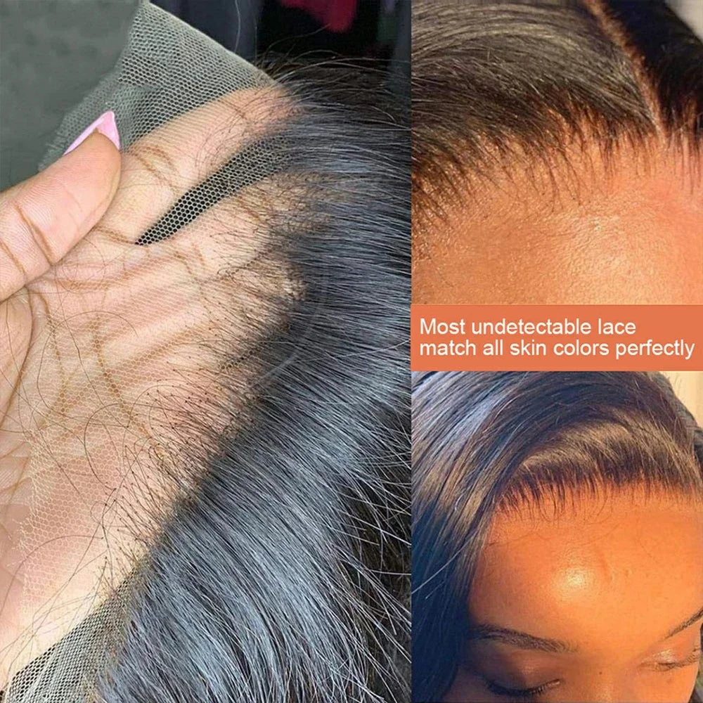 180% Density Straight Human Hair Wigs | HD 4x4 Lace Closure & 13x4/13x6 Lace Frontal Wig (Remy, 30-36 Inch Transparent Lace)