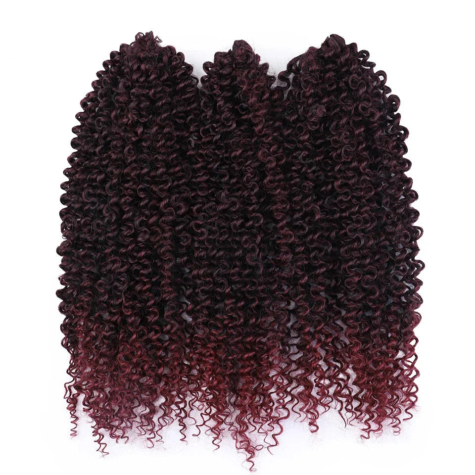 18" Magic Afro Kinky Curly Crochet Hair | Ombre Passion Twist Braids | 60 Strands/Pack | Heat Resistant