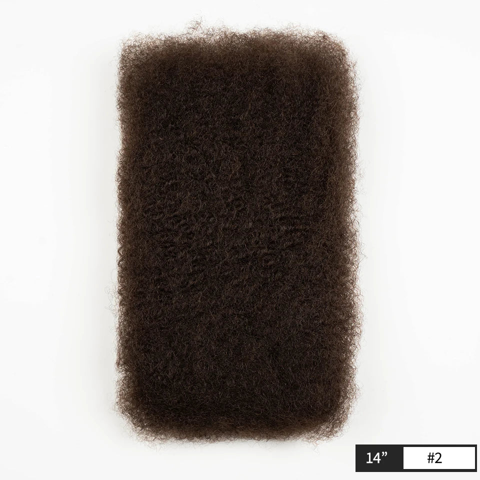 Afro Kinky Bulk Human Hair Extensions | 10"-22" 50g Brazilian Remy for Braiding & Dreadlocks (Natural Colors, Long-Lasting)