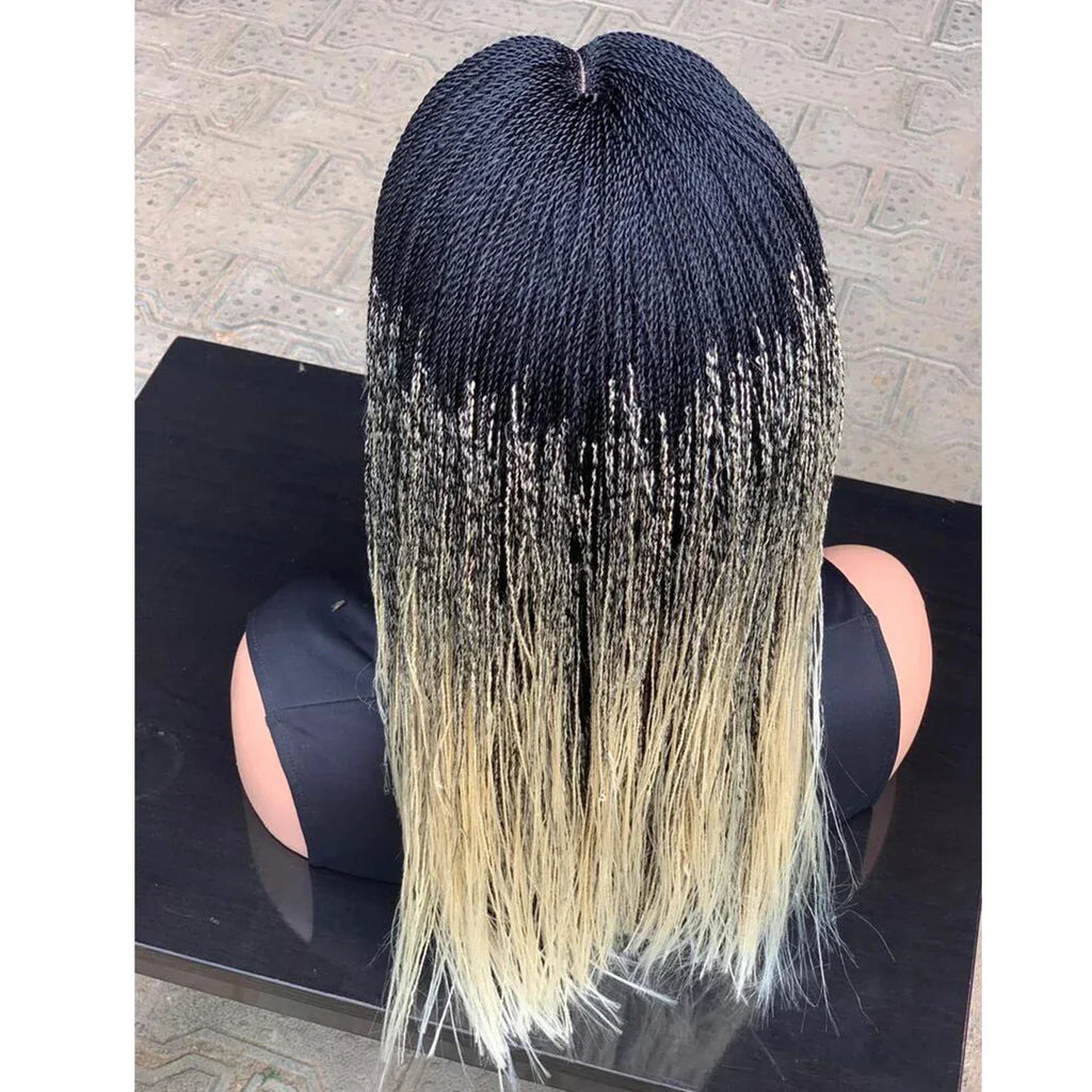 34" 360 HD Lace Braided Wig | Knotless Braids | Kanekalon Fiber | Choose Lace Color