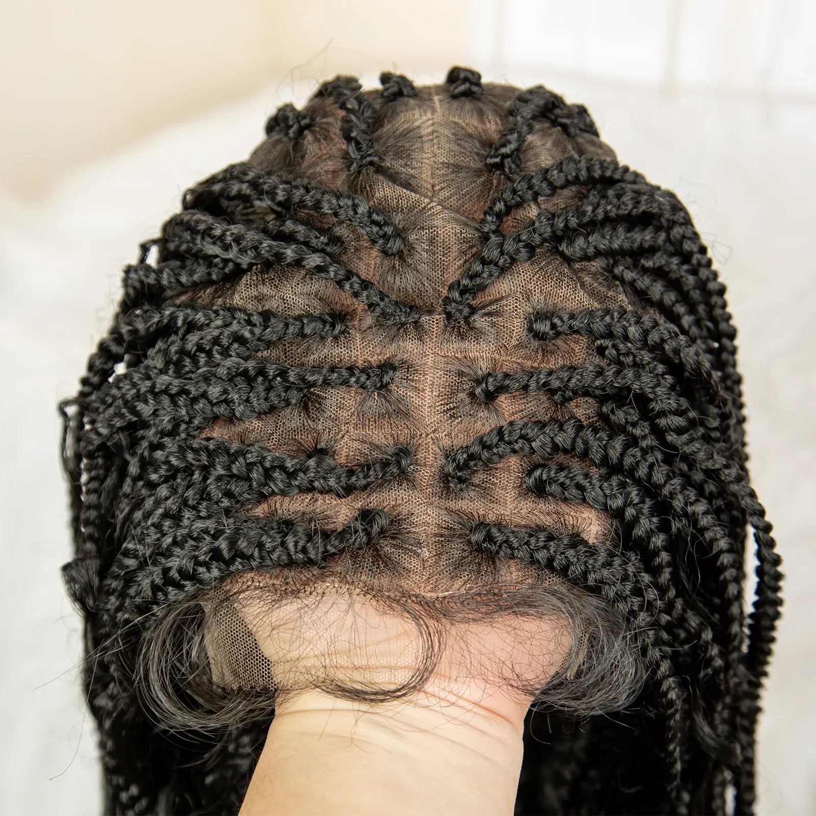 32 Inch Senegalese Twist Braided Wig - Knotless - Full Lace - Synthetic - with Baby Hair