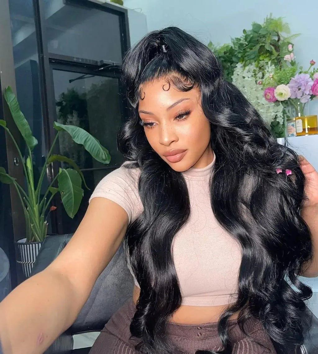 200% Density Body Wave Human Hair Lace Front Wig | 13x6 HD Transparent & 13x4 Loose Wave Frontal Wig (Pre-Plucked Remy)