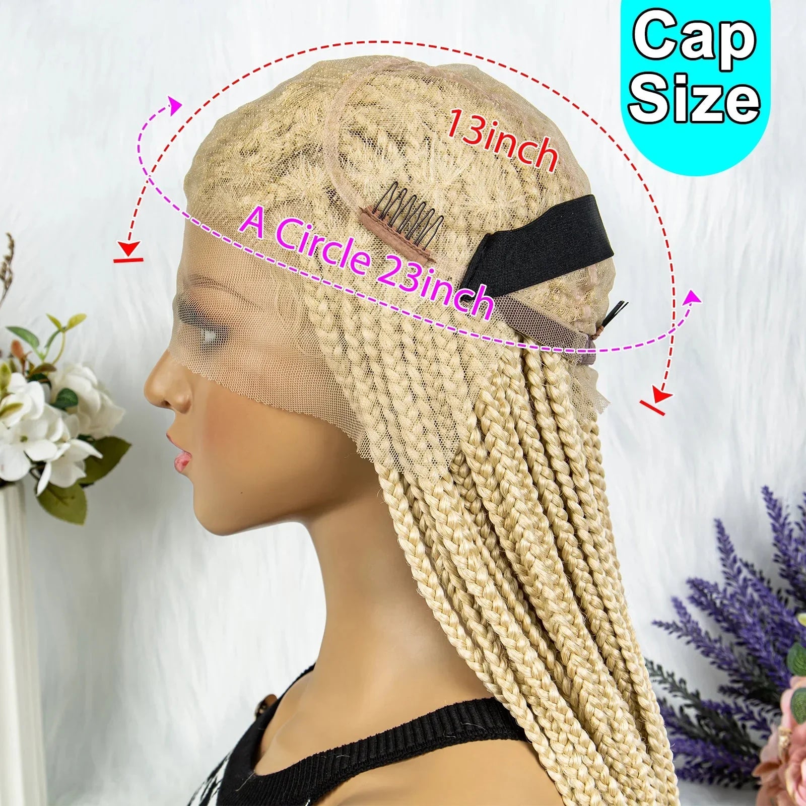 613 Blonde HD Full Lace Braided Wig | Knotless Box & Cornrows | Crochet Braids | Synthetic