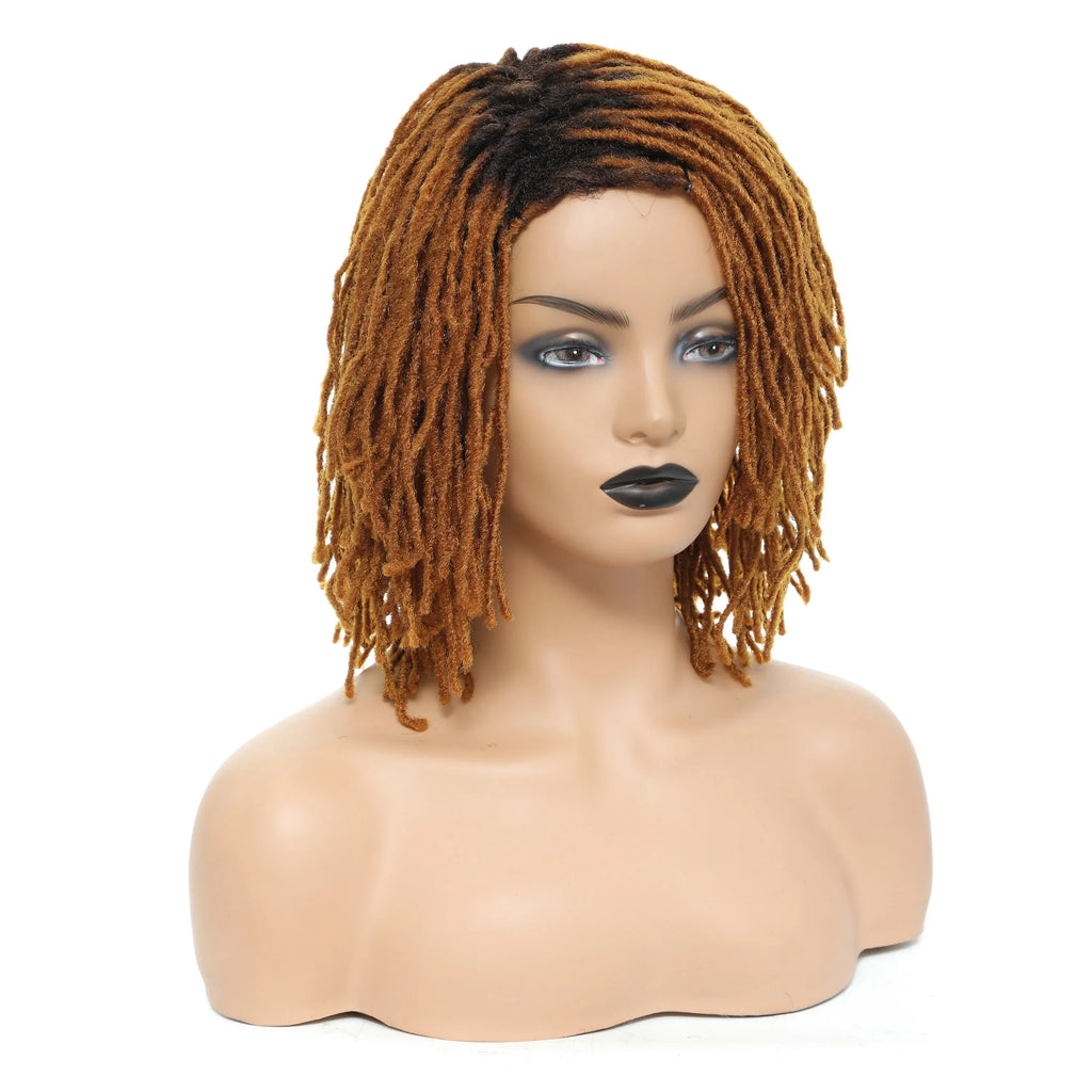 10" Ombre Dreadlock Wig | Sister Locs | Faux Locs Crochet Braids | Synthetic Twist Hair