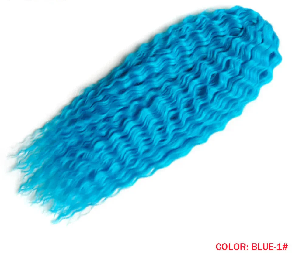 24" Water Wave Crochet Hair | Ombre Blonde Brown | Curly Twist Braids | Synthetic Braiding Hair Extensions | 60 Strands