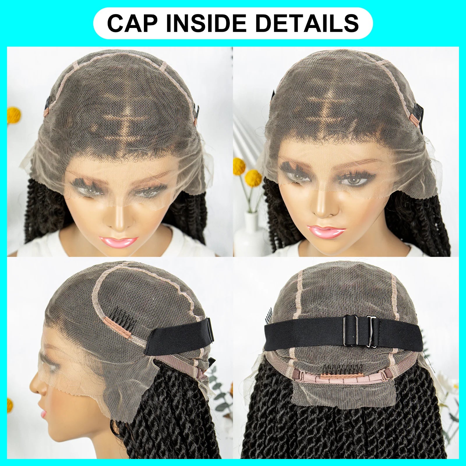 36" Long Island Twist Braided Wig - Knotless Synthetic Full Lace with Baby Hair