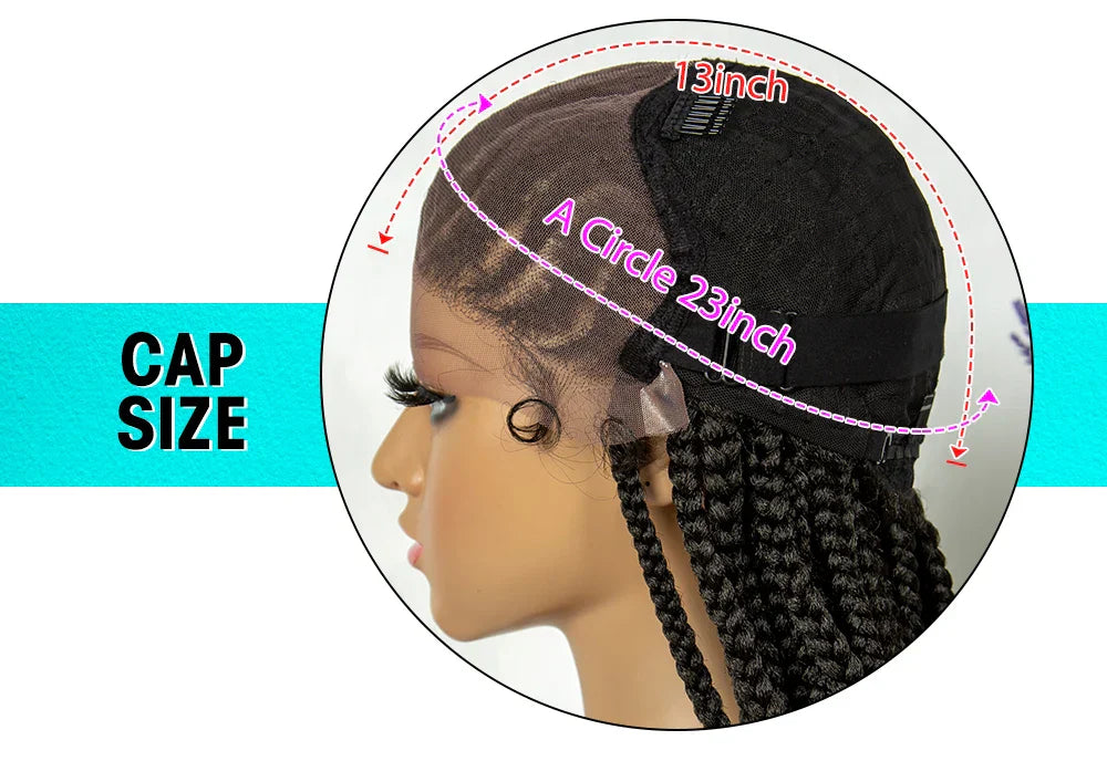 13x6 Lace Front Faux Locs Braided Wig | Crochet Braids | Synthetic Locs | Black Women