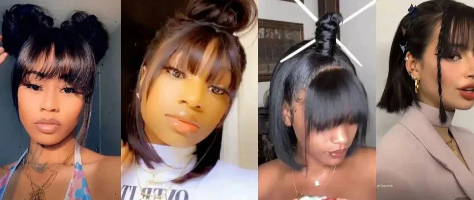 180% Density Minimalist Straight Bob Wig | Middle Part Lace with Bangs