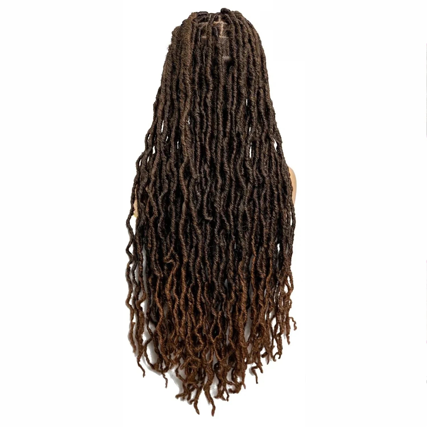 36" Knotless Box Braided Lace Front Wig | Baby Hair | Synthetic Braids for Black Women