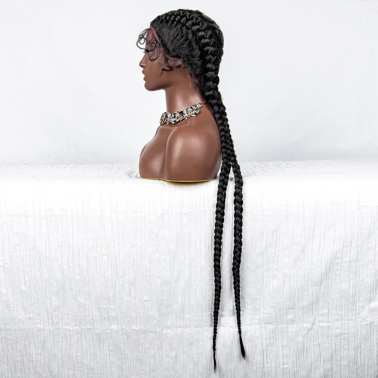 36" Twist Braided Wig | Lace Front | Natural Color | Clearance Sale