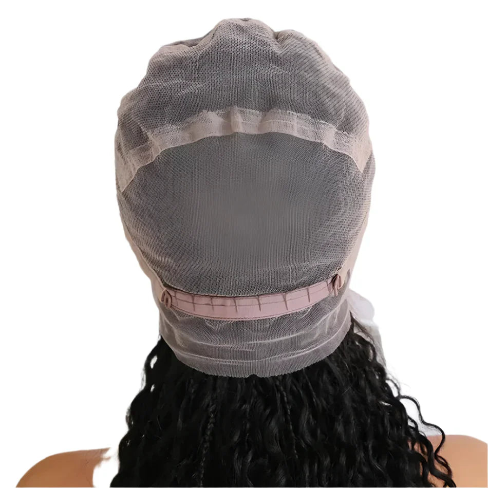 26" HD Full Lace Boho Box Braids Wig | Human Hair | 300% Density | Knotless | Curly Ends