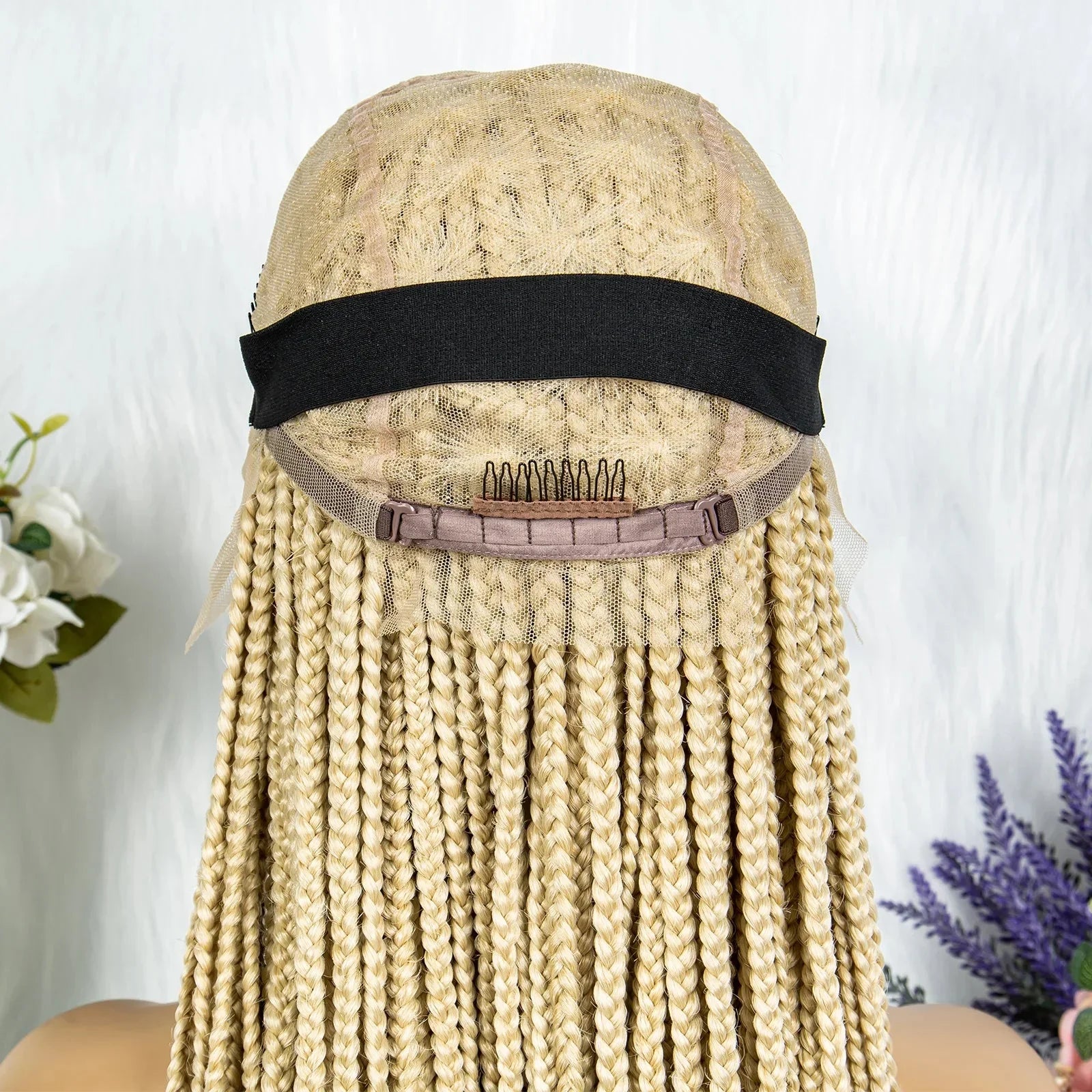 613 Blonde HD Full Lace Braided Wig | Knotless Box & Cornrows | Crochet Braids | Synthetic