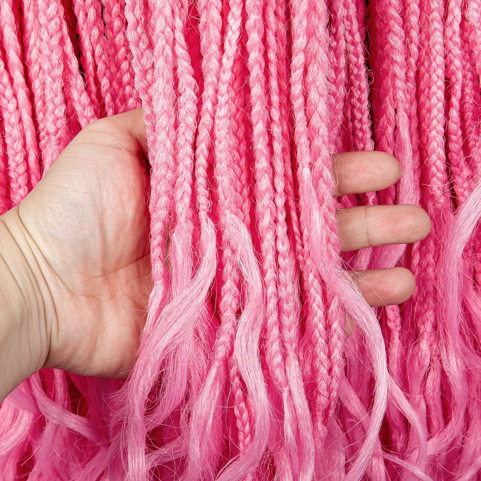 36" Water Wave Braided Wig | Lace Front | Baby Hair | Long Braids