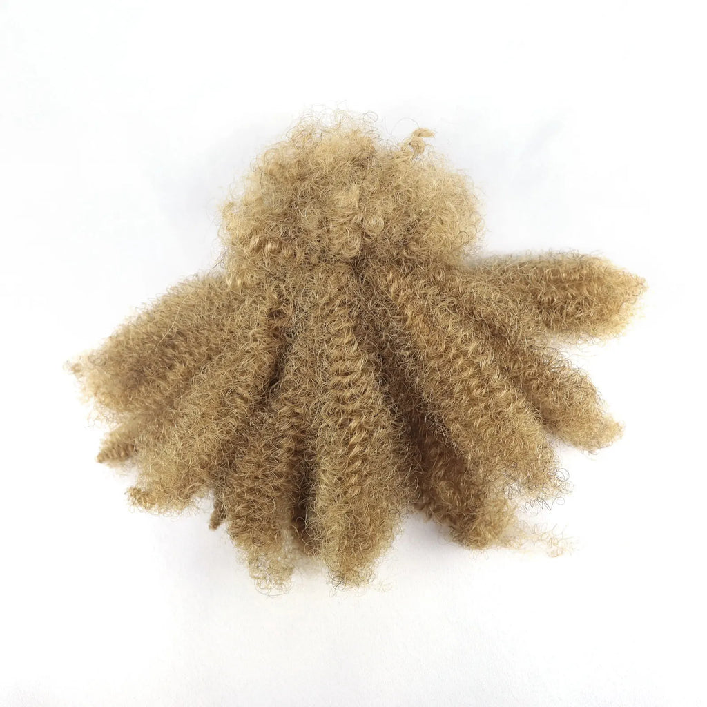 #30-#1-#30 Ombre Brown Afro Kinky Curly Bulk Human Hair | 50g Brazilian Crochet Braiding Hair Extensions (No Weft)