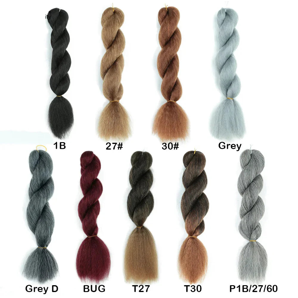 32" Full Lace Knotless Box Braids Wig - Synthetic - with Baby Hair - Medium Brown Lace