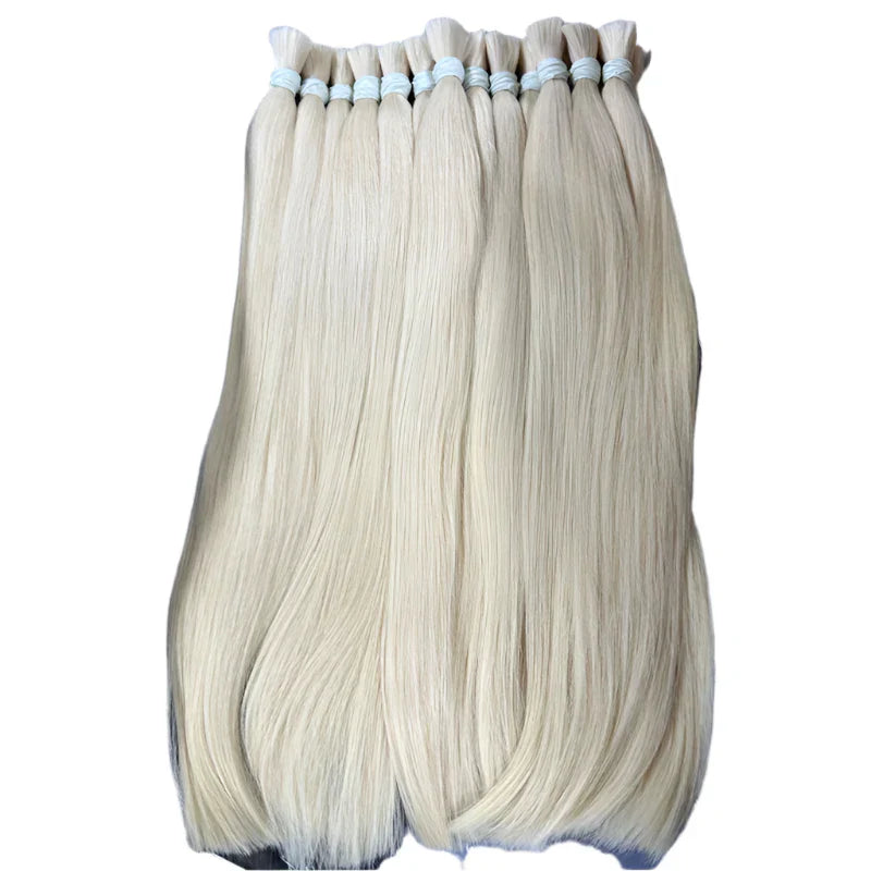 613 Human Hair Bulk | No Weft | Brazilian Remy Hair | Honey Blonde | For Braiding & Extensions