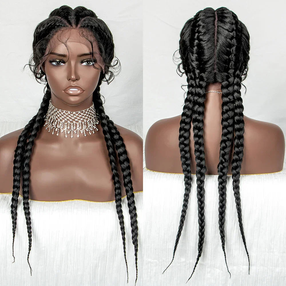 26" Blonde Ombre Twist Braids Wig | Lace Front Clearance Sale
