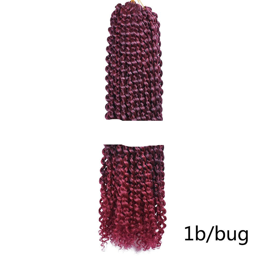 18-Inch European and American Style Wig Passion Twist Water Ripple Wig Water Wave Crochet Chemical Fiber Wig