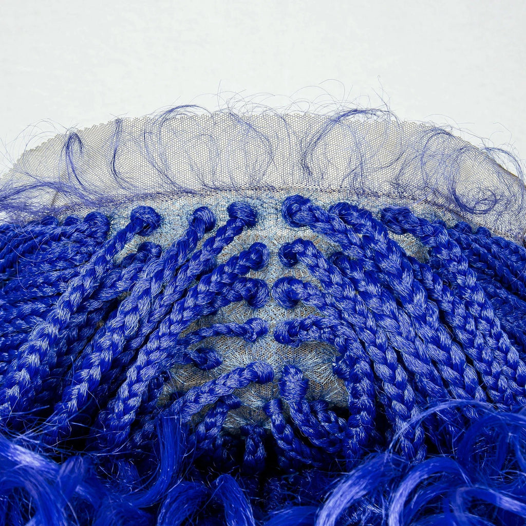 36" Water Wave Braided Wig | Lace Front | Baby Hair | Long Braids