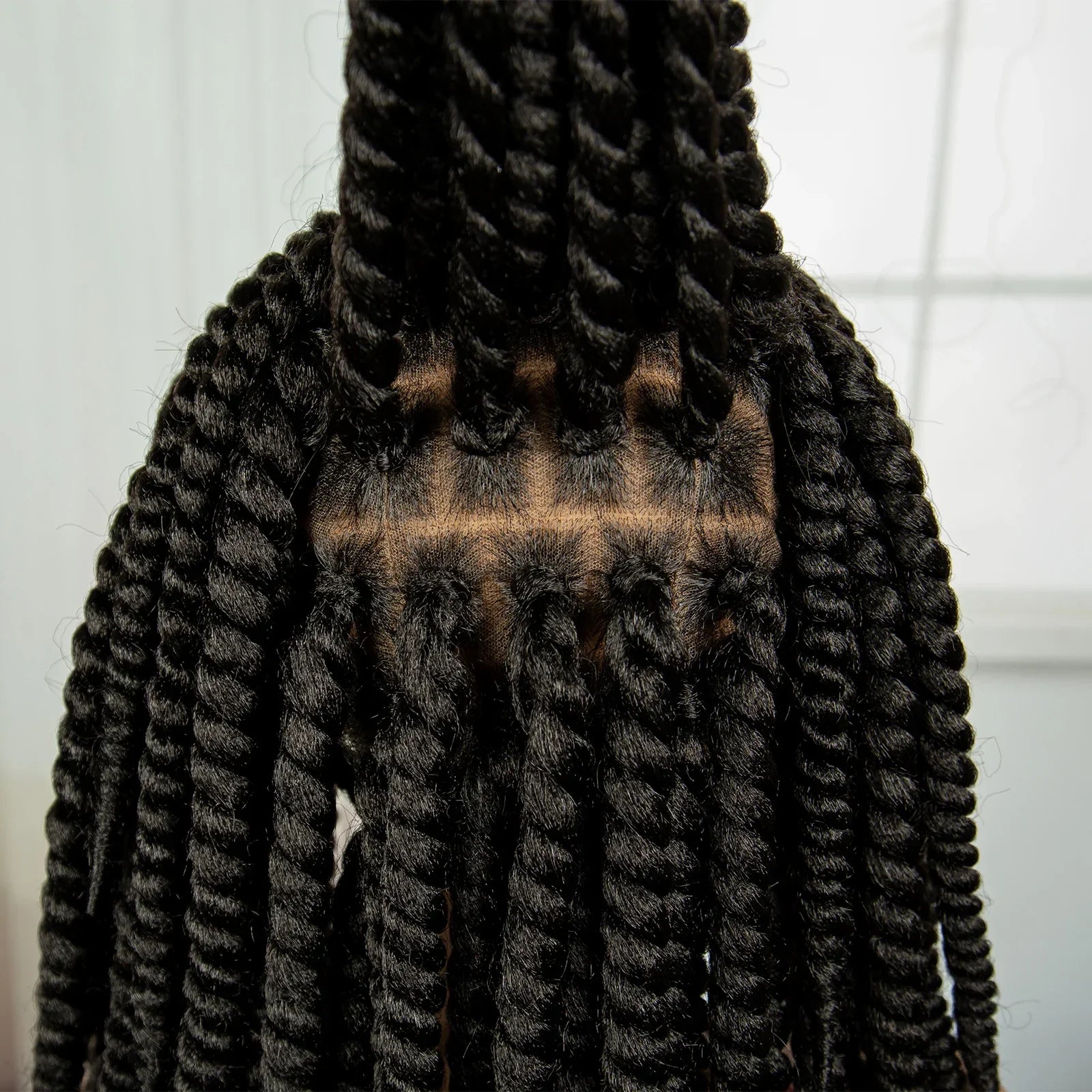16" Knotless Box Twist Braided Wig | HD Full Lace | Natural Lace Front | Baby Hair | Synthetic Hair
