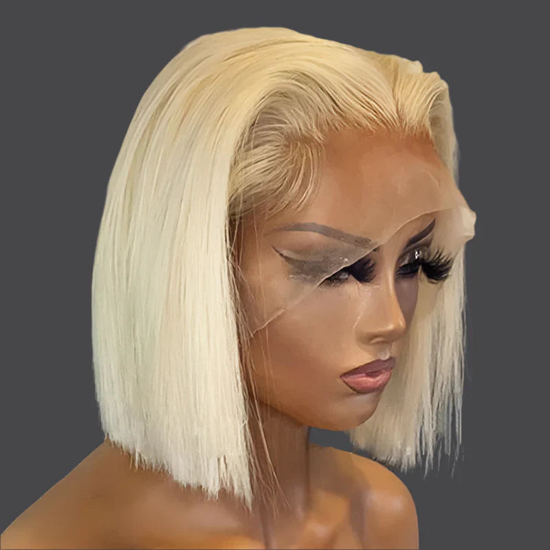 613 Honey Blonde Bob Lace Front Human Hair Wigs 13x4 Remy Brazilian Straight Short Bob 10 14 Inch