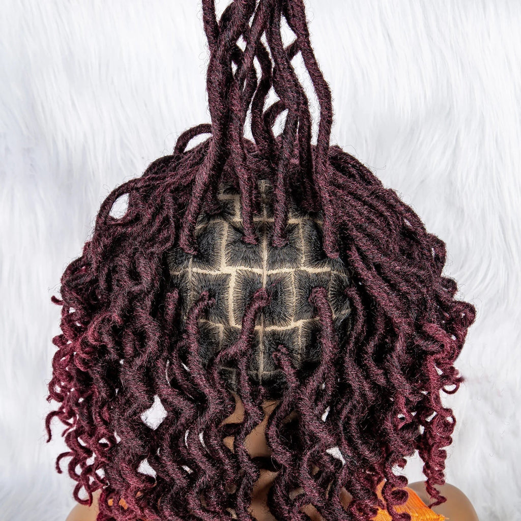 16" Synthetic Dreadlocks Braided Wig | Full Lace Crochet Style